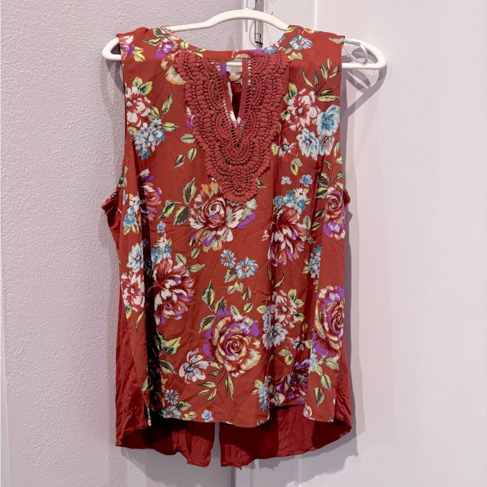 DANIEL‎ RAINN Stitch Fix Burnt Orange Quin Sleeveless Top